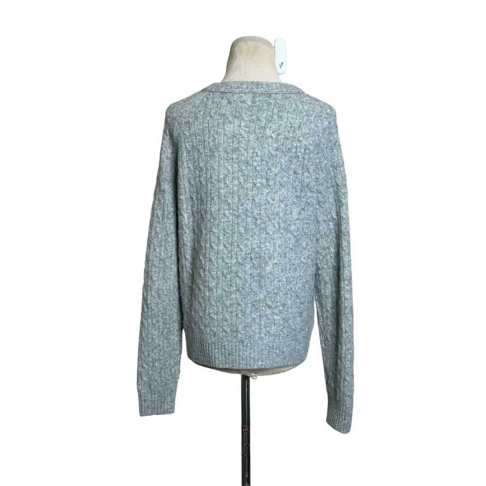 J. Crew gray crew neck sweater size S